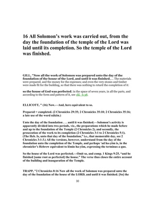 2 chronicles 8 commentary | PDF