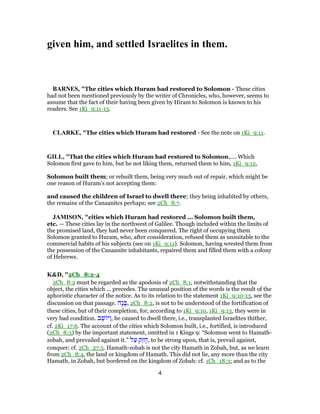 2 chronicles 8 commentary | PDF