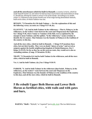 2 chronicles 8 commentary | PDF
