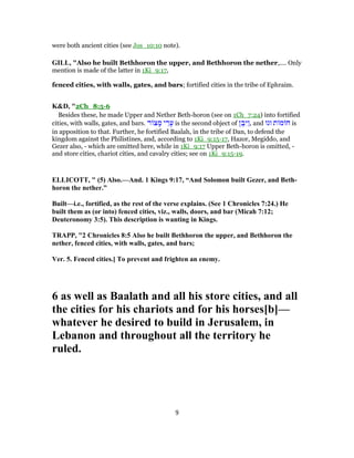2 chronicles 8 commentary | PDF