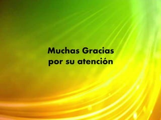 Muchas Gracias
por su atención
 