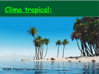 Clima tropical:
NOM: Patrick Carroll
 