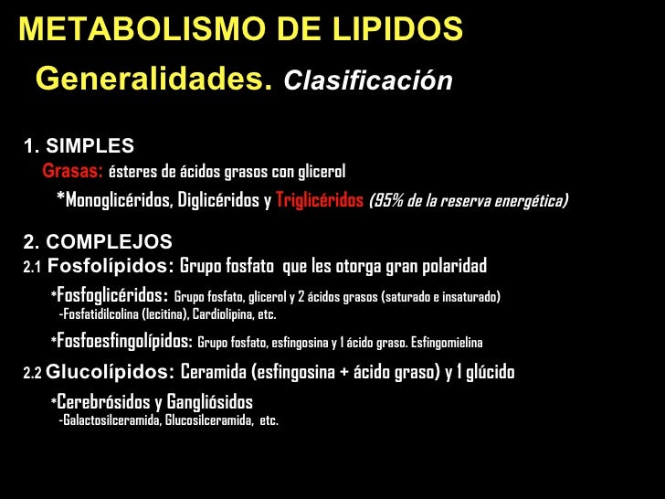 Metabolismo de lipidos