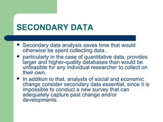 2 collection of secondary data | PPT