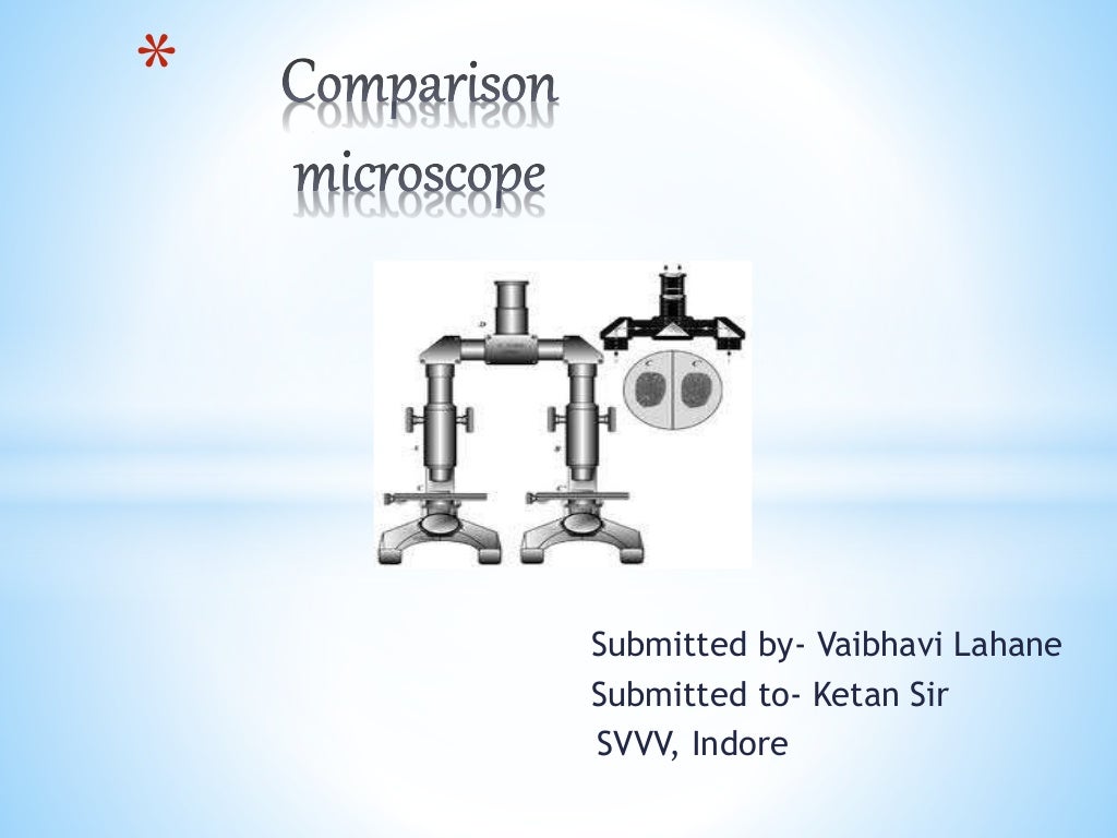 Comparison microscope