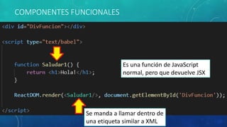 Componentes react | PPTX