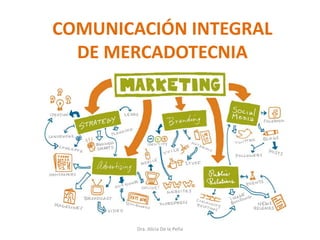 COMUNICACIÓN INTEGRAL
DE MERCADOTECNIA
Dra. Alicia De la Peña
 
