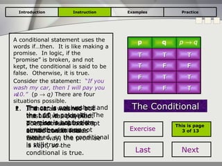 Dealer Conditional Example Conditionals | PPT