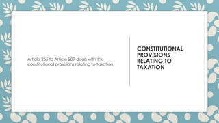 Constitutional Provisions of Tax Law.pptx