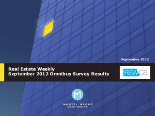 September 2012


Real Estate Weekly
September 2012 Omnibus Survey Results




                                                 1
 
