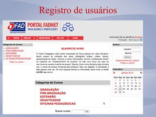 Registro de usu ários 