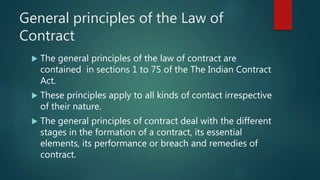 Law of contract - Introdution | PPTX