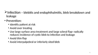 Complication of Glaucoma Surgery (Trabeculectomy) .pptx