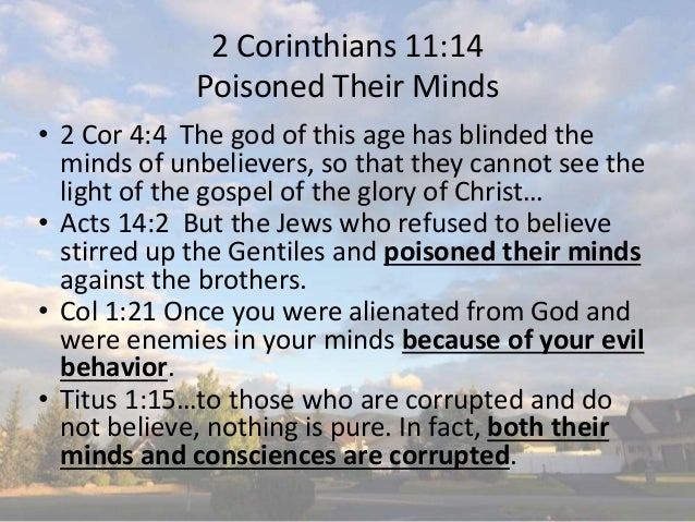 2 Corinthians 114 33 A Different Jesus Work Unto The Lord