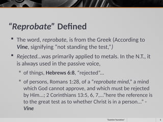 2 Corinthians 13 - Examine Ourselves in advance | PPTX