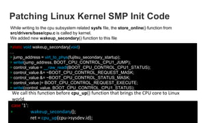 “Linux Kernel CPU Hotplug in the Multicore System” | PPTX