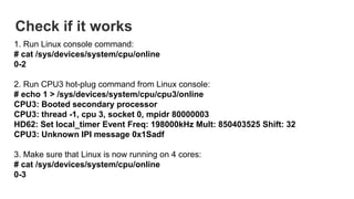 “Linux Kernel CPU Hotplug in the Multicore System” | PPTX