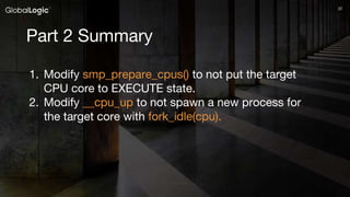 “Linux Kernel CPU Hotplug in the Multicore System” | PPTX