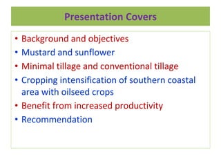 Oilseed crops in rice-based farming systems in southern Bangladesh