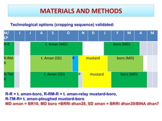 Oilseed crops in rice-based farming systems in southern Bangladesh
