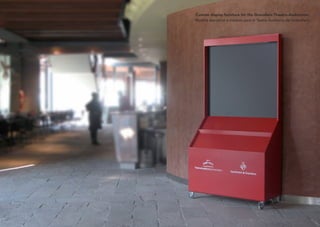 Custom display furniture for the Granollers Theatre-Auditorium.
Mueble expositor a medida para el Teatro-Auditorio de Granollers.
 