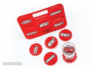 New, promotional set of coasters.
New, set de posavasos promocional.
 