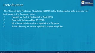Introduction to EU General Data Protection Regulation: Planning ...