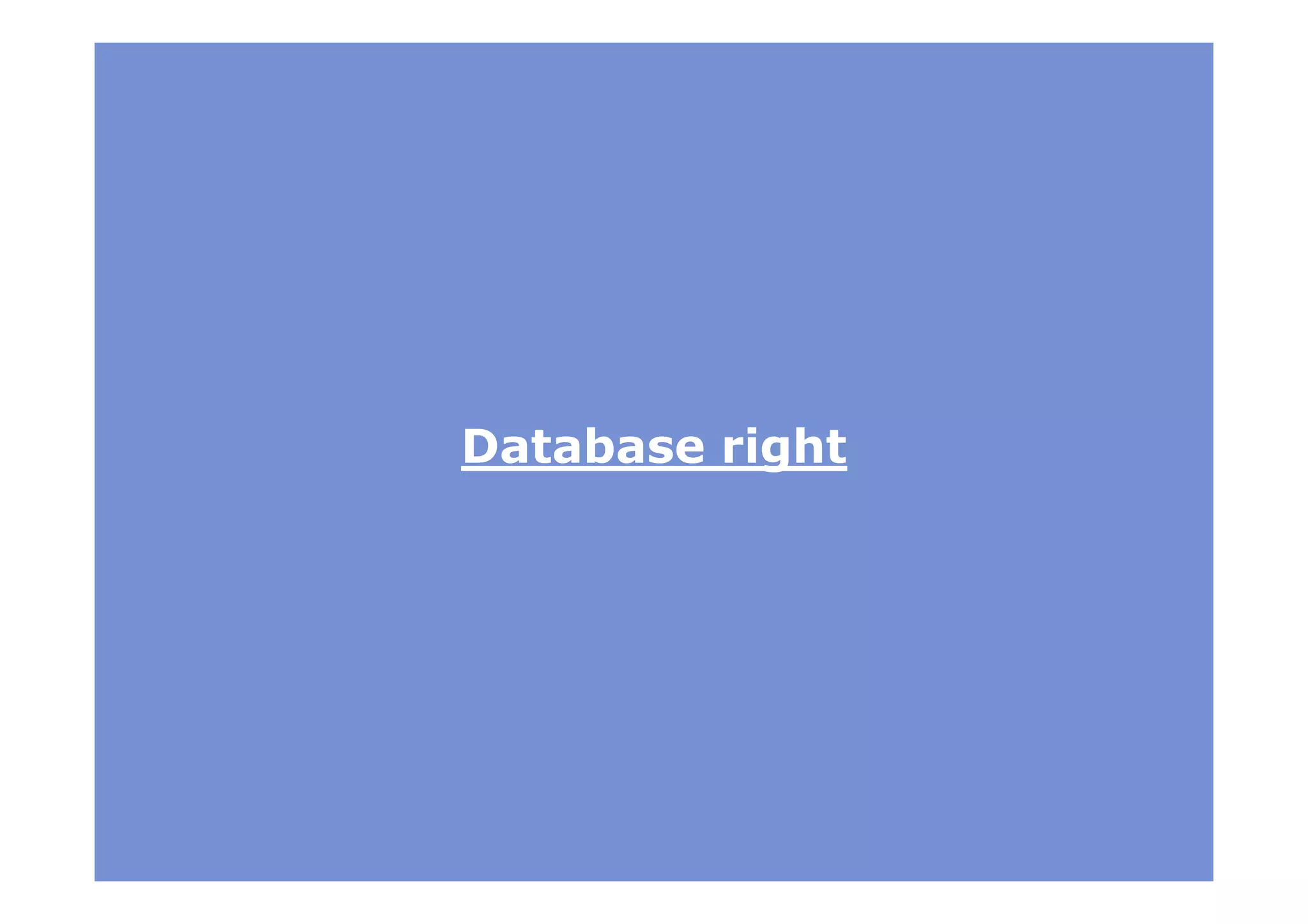 Database right
 