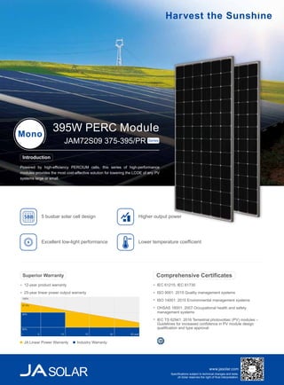 JA 395 module Mono PERC | PDF