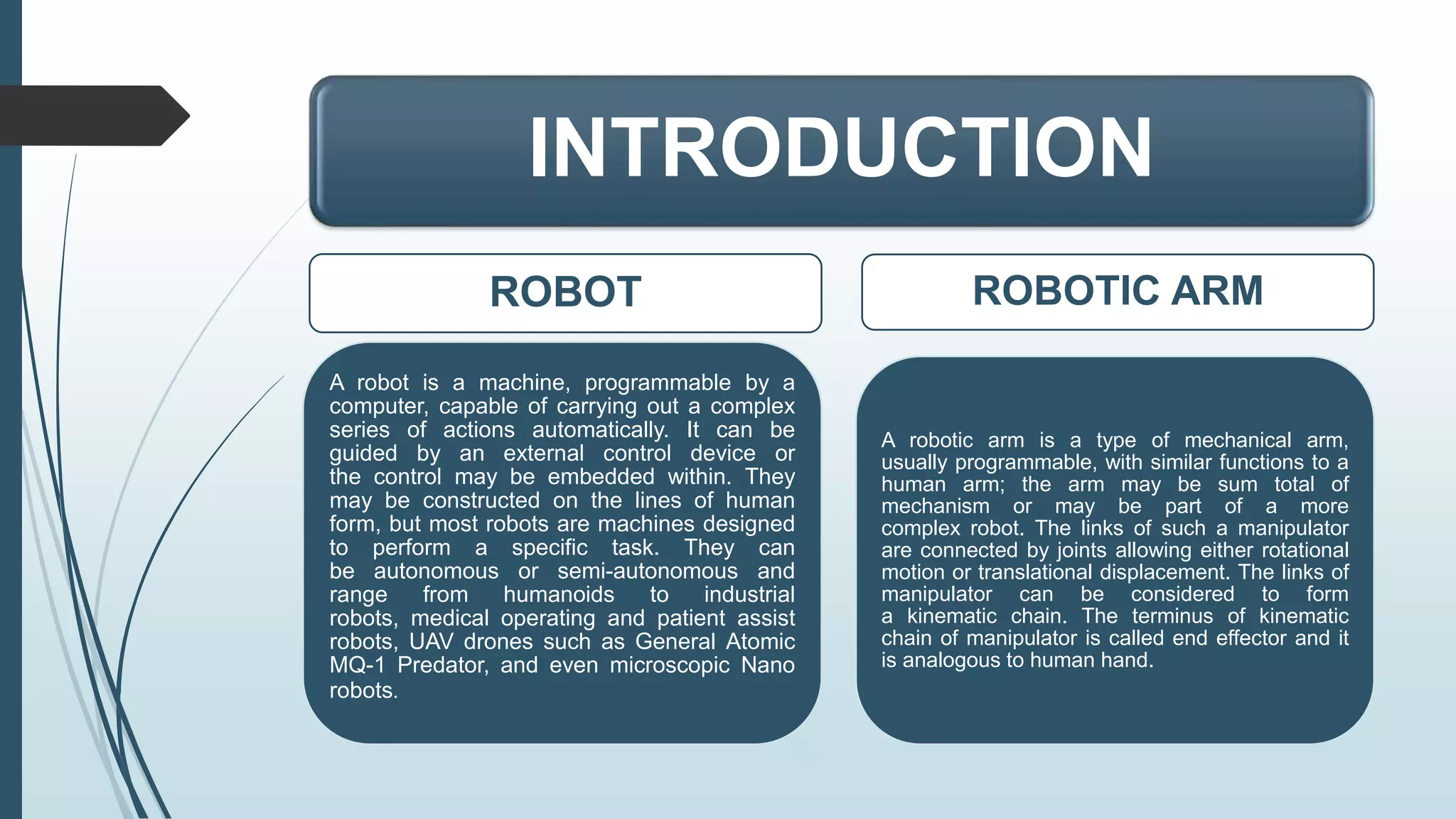 2 D.O.F Robotic Arm (SCARA Robot) using Arduino Programming | PPTX