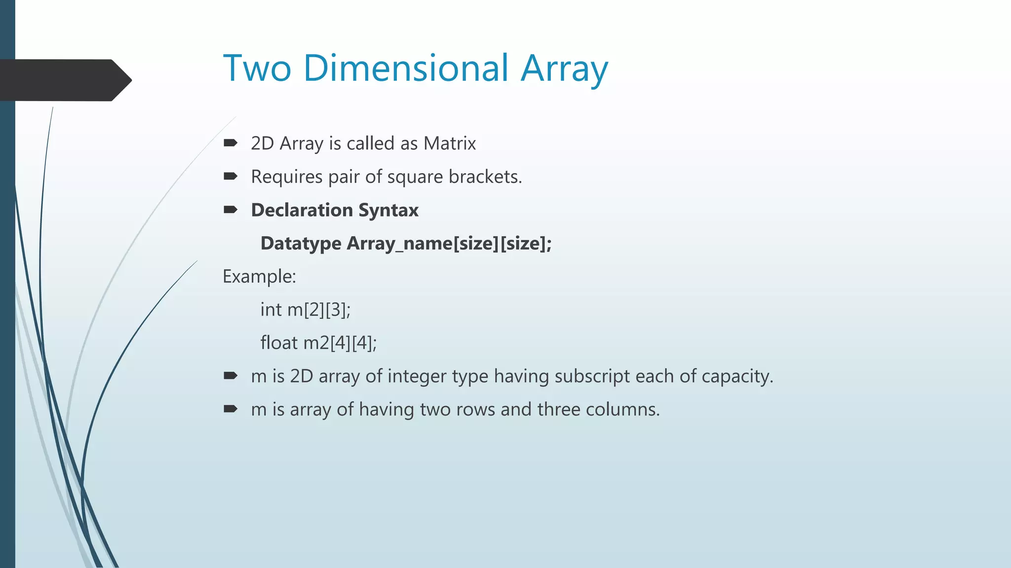 Two dimensional Array | PPT