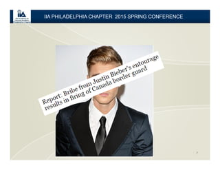 7
IIA PHILADELPHIA CHAPTER 2015 SPRING CONFERENCE
 