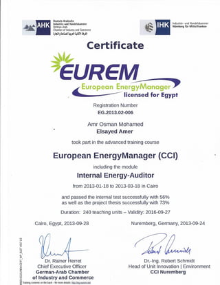 Eurem Certificate