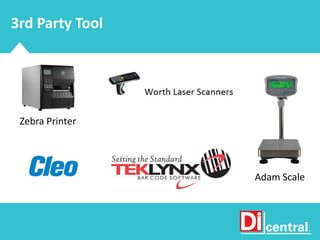 3rd Party Tool
Zebra Printer
Adam Scale
 