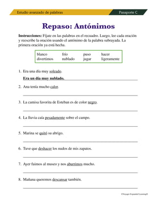 Voyager_Pasaporte_advanced_word_study_LO | PDF