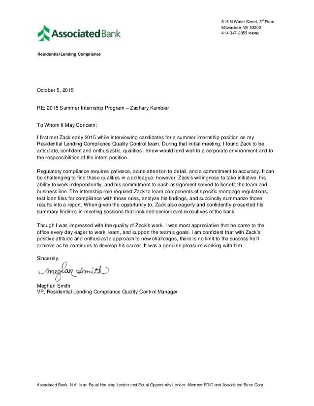 letter of recommendation zachary kumbier letter of recommendation for housing