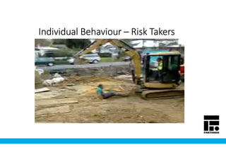 Individual BehaviourIndividual BehaviourIndividual BehaviourIndividual Behaviour –––– Risk TakersRisk TakersRisk TakersRisk Takers
 