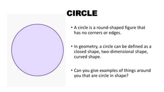 Sircle Shape 2D & 3D Shapes differentiation with Perimeter, Area, Surface Area, and ...