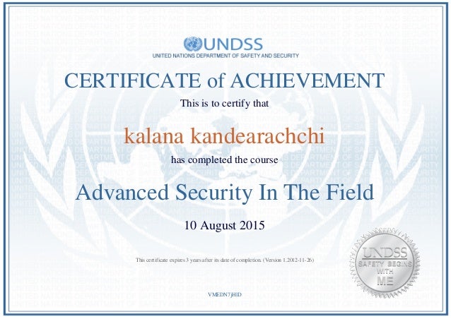 ASITF English ASITF Certificate Advance