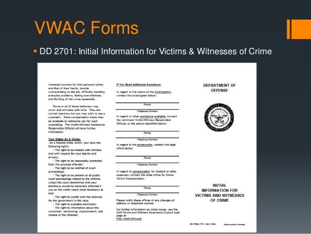 victim witness assistance program nhtp vwap dd form 2701