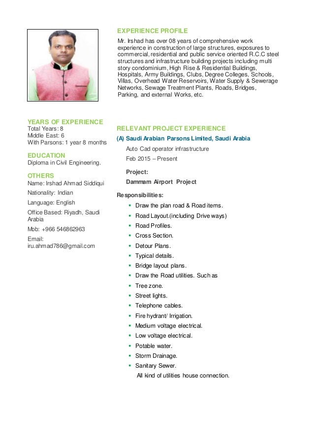 irshad autocad cv cad cv