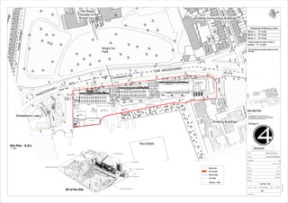 U P
-
-
- -
-
-
- -
-
-
-
-
-
- -
-
5600
21752
Unit 1
Unit 2
Unit 3
Constitution Hill
Proposed Building 1
External Stairs & Lift 1 - Fire Protected
External Stairs & Lift 2 - Fire Protected
Proposed Playground
Proposed Park Landscape
Proposed External
Landscape for pedestrian
use1 12 Gradient Ramp to Carpark
Below
Ramp gradient 1 12 & Stairs
Proposed
Pathway for
pedestrians
Existing Buses
Entrance
Entrance
Ramp gradient 1 12
ENTRANCE
ENTRANCE
Existing Pathway
Entrance
Entrance
PRIVATE GARDENS
PRIVATE GARDENS
PRIVATE GARDENS
Proposed Pedestrian
Crossing
Proposed Pathway
Proposed Pathway
Proposed Pathway
-
-
-
- 6617
10328
4552
6709
9384
ENTRANCE
0082
-
-
-
-
002 2
-
002
1
008
1
Private Balconies
Bus Depot
Broadstone Luas
King's Inn
Park
Existing Surrounding Buildings
Existing Buildings
The Royal
Society of the
King's Inn
ESB
Proposed Building
(to be designed at a
later Stage
20270
19750
18470
011
1
Royal Society of the King's Inn
Proposed Building
Proposed Building
Existing Surrounding Buildings
King's Inn Park
Existing Bus Depot
Three Proposed Units
North
CLIENT
PROJECT
JOB NUMBER
DATE
SCALE
DRAWN BY
CHECKED
STATUS FOR REVIEW
DRAWING
CHECKER
CAD FILE BLOCK DRAWING NUMBER ZONE REVISION
NOTE
ALL DIMENSIONS TO BE CHECKED ON SITE
NO DIMENSIONS TO BE SCALED FROM THIS DRAWING
THIS DRAWING IS TO BE READ IN CONJUNCTION WITH
RELEVANT CONSULTANTS DRAWINGS
COPYRIGHT (C)
Group 4
Key Site Plan
10/12/201514:04:30
10/12/2015 14:04:30
1 : 500
Site Plan - G.A's
T6
Group 4
000
General Arrangements
Dublin City Council
DESIGN1 : 500
Site Plan - G.A's
3D of the Site
W a t e r m a i n s
S i t e b o u n d a r y
S u r f a c e W a t e r
F o u l W a t e r
E l e c t r i c i t y
︵
E S B
︶
Schedual of Balcony Units
Block 1 : 37 Units
Block 2 : 37 Units
Block 3 : 37 Units
Total Units on site in the 3
blocks : 111 Units
* N o t i n c l u d i n g n e w p u r p o s e d b u i l d i n g a t t h e e n d
o f t h e s i t e .
 