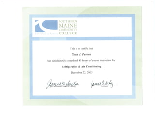 Refrigeration & Air Conditioning Certificate