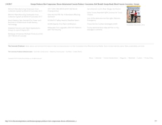 1/18/2017 Georgia Producers Host Congressman, Discuss Infrastructure| Concrete Producer | Associations, Rob Woodall, Georgia Ready Mixed Concrete Association , Georgia
http://www.theconcreteproducer.com/business/georgia-producers-host-congressman-discuss-infrastructure_o 7/7
Minnich Manufacturing Showcases Dust
Collection System at World of Concrete 2017
Minnich Manufacturing Showcases Dust
Collection System at World of Concrete 2017
Bosch Battery Sets Standard for Power and
Runtime in Professional-Grade Battery
Technology
Mobelisk Partners with Rapid Applications
Group to Launch Rapid GO!,
Multiquip Introduces Multiple Products at the
2017 World of Concrete
2017 SPEC MIX BRICKLAYER 500 World
Championship
How are the EPA Tier 4 Mandates Affecting
Demand?
NCMA/ICPI Safety Awards Deadline Nears
NCMA Awards First Plant Certiﬁcation
Milwaukee Tool Upgrades ONE-KEY Platform
with Tool Security
San Antonio's Iconic River Barges Go Electric
Volvo Trucks Awarded NJPA Contract for Truck
Chassis
Out of the Dark and Into the Light: Detroit's
Emergence
These Are the Coolest Streetlights EVER
Trump Administration May Kill Plan to Pay
Managers Overtime
November-December 2016
The Concrete Producer: News, advice, and technical information to help concrete producers run their businesses more eﬃciently and proﬁtably. Topics include materials, plants, ﬂeets, sustainability, and more.
The Concrete Producer Relevant Sites: Concrete Construction Masonry Construction Architect Public Works
About Advertise Contact Hanley Wood Magazine Masthead Careers Privacy PolicyCopyright © 2016 Hanley Wood Media, Inc. All rights reserved
 