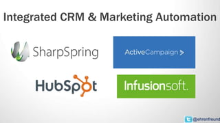 Integrated CRM & Marketing Automation
@ehrenfreund
 