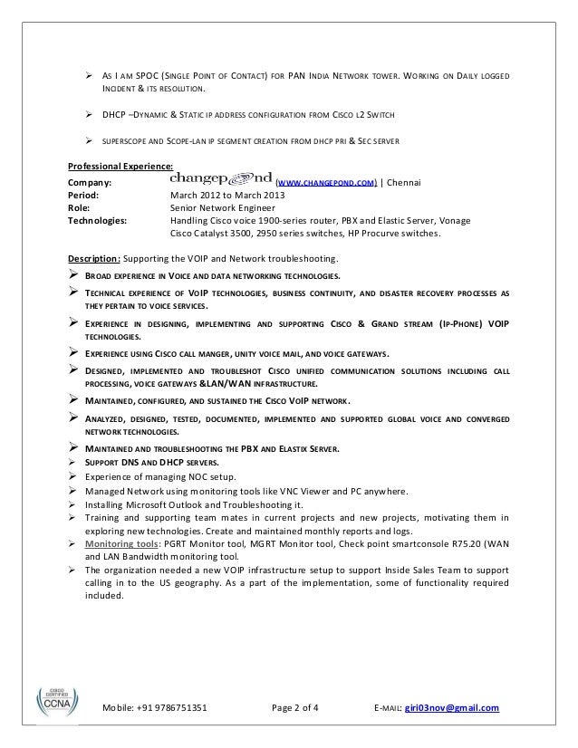 Cisco network admission control implementation resume