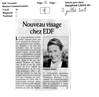 Article Dauphiné Libéré - embauche CNPE Tricastin
