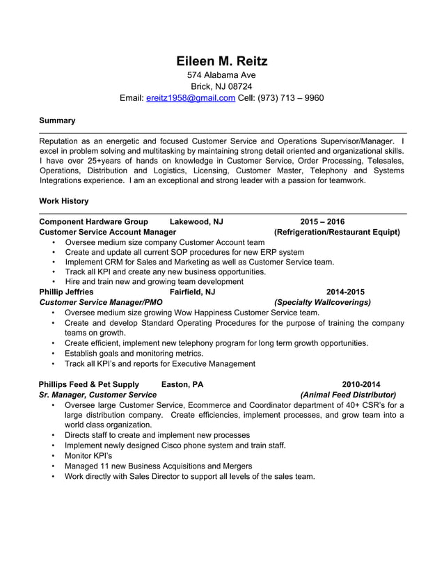 EileenM.ReitzCustomerServiceManager2017 PDF