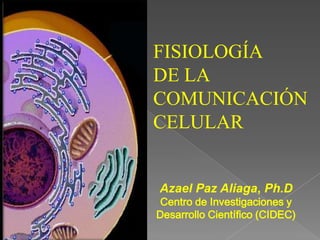 FISIOLOGÍA
DE LA
COMUNICACIÓN
CELULAR


Azael Paz Aliaga, Ph.D
 Centro de Investigaciones y
Desarrollo Científico (CIDEC)
 