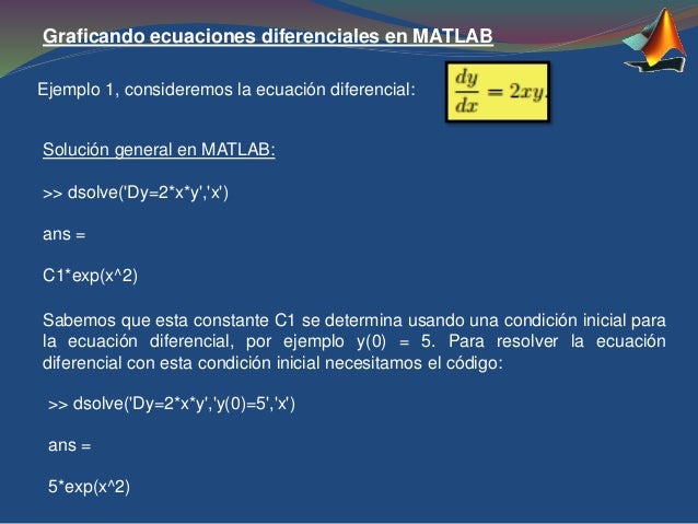Como Graficar Una Ecuacion Diferencial En Matlab